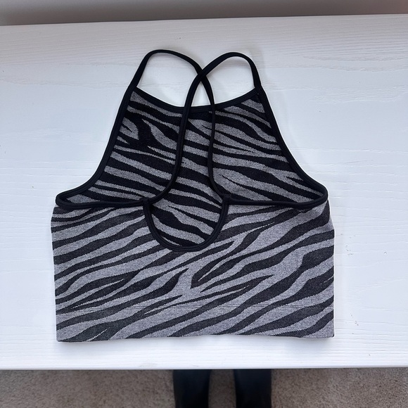 Nikibiki Black and Gray Zebra Print Crop Top One Size - Picture 8 of 8